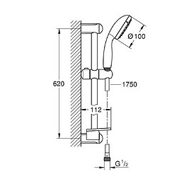 Mitigeur Douche Grohtherm Et Douchette + Barre De Douche + Porte Savon Tempesta