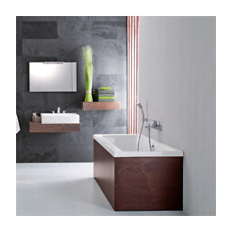 Mitigeur Baignoire Bauloop Et Douchette + Barre De Douche + Porte Savon Tempesta