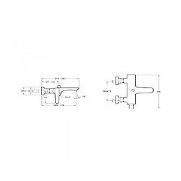 Pack Mitigeur Bain Douche Thermostatique Mural 2 Trous Aleo + Chrome Complet
