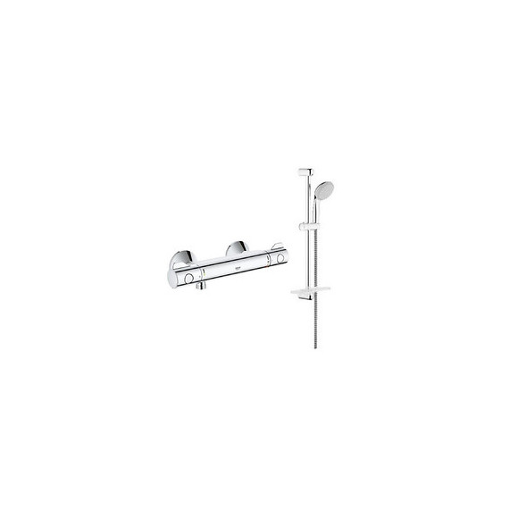 Mitigeur Douche Grohtherm Et Douchette + Barre De Douche + Porte Savon Tempesta