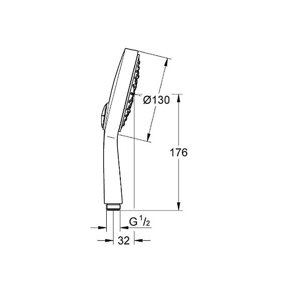 Mitigeur Thermostatique 1/2 Grohtherm 2000 Avec Ensemble De Douche 4 Jets
