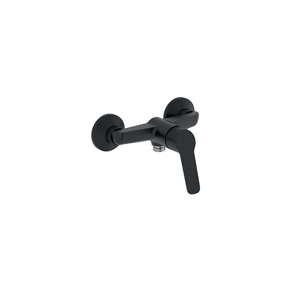 Grohe - Mitigeur Douche Aimé Black + Douchette Shift Ellipse Noire + Flexible Douche Silverflex