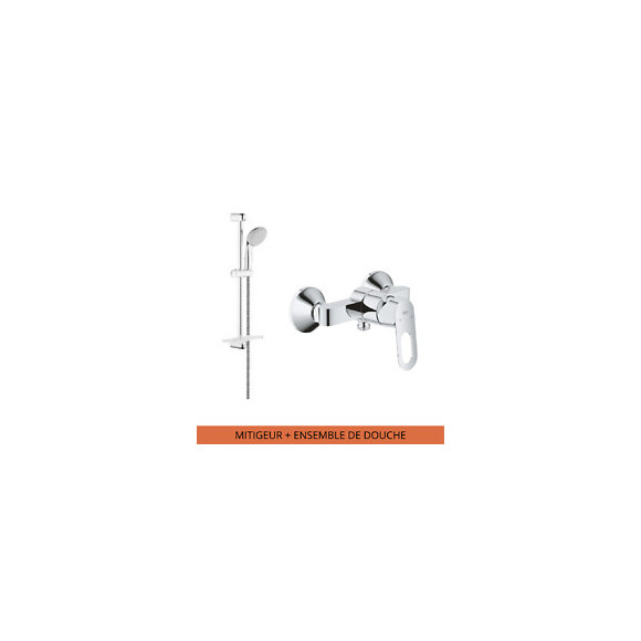 Mitigeur Douche Avec Douchette Monocommande Bauloop Avec Barre De Douche Et Porte Savon Tempesta