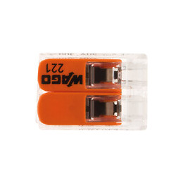 Lot De 40 Mini Bornes De Connexion Rapide S221 Pour Tous Types De Fils - 2 Entrées  - Wago