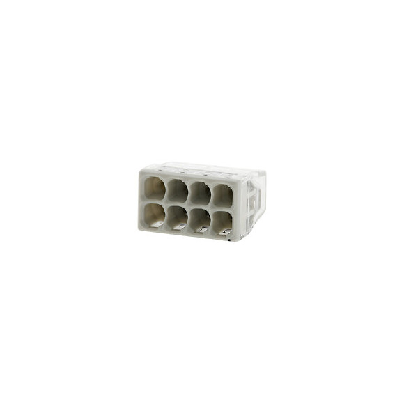 Lot De 10 Mini Bornes De Connexion Rapide S2273 Pour Fils Rigides - 8 Entrées  - Wago