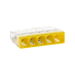 Lot De 50 Mini Bornes De Connexion Rapide S2273 Pour Fils Rigides - 5 Entrées  - Wago