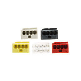 Lot De 5 Mini Bornes De Connexion Rapide S243 Pour Fils Rigides Téléphoniques - 4 Entrées - Wago