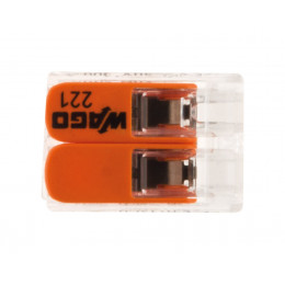 Lot De 40 Mini Bornes De Connexion Rapide S221 Pour Tous Types De Fils - 2 Entrées  - Wago