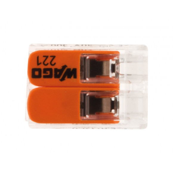 Lot De 40 Mini Bornes De Connexion Rapide S221 Pour Tous Types De Fils - 2 Entrées  - Wago