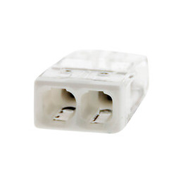 Lot De 100 Mini Bornes De Connexion Rapide S2273 Pour Fils Rigides - 2 Entrées  - Wago