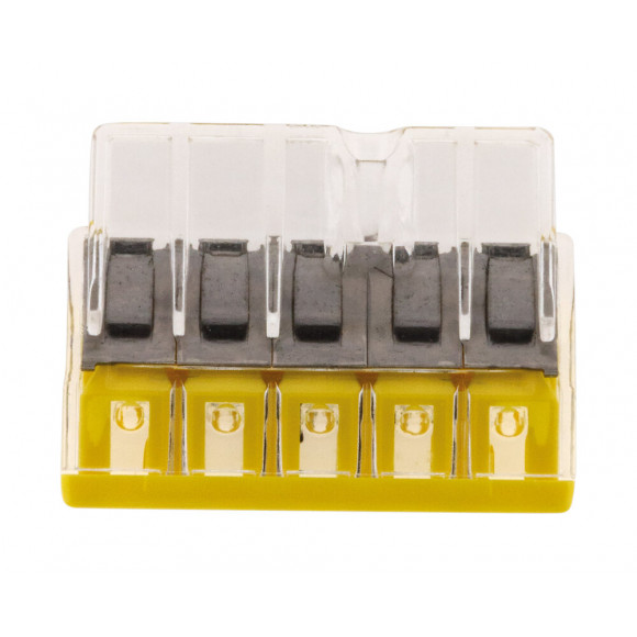Lot De 50 Mini Bornes De Connexion Rapide S2273 Pour Fils Rigides - 5 Entrées  - Wago