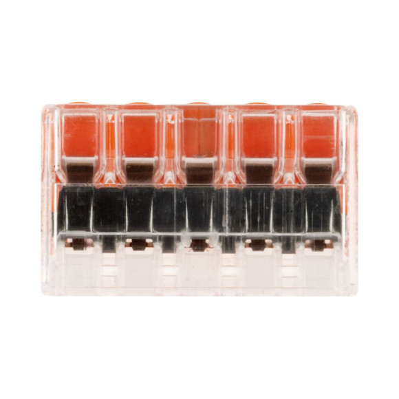 Lot De 20 Mini Bornes De Connexion Rapide S221 Pour Fils Rigides - 5 Entrées  - Wago