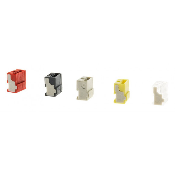 Lot De 5 Mini Bornes De Connexion Rapide S243 Pour Fils Rigides Téléphoniques - 4 Entrées - Wago
