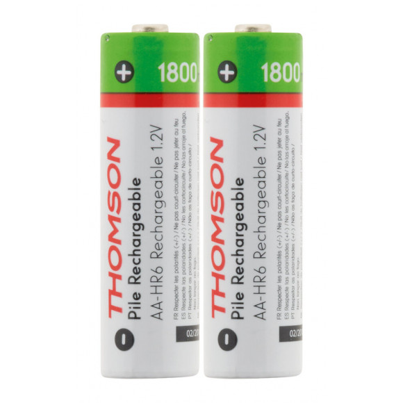 Pack 2x Piles Rechargeables Hr06 Aa 1800 Mah - Thomson