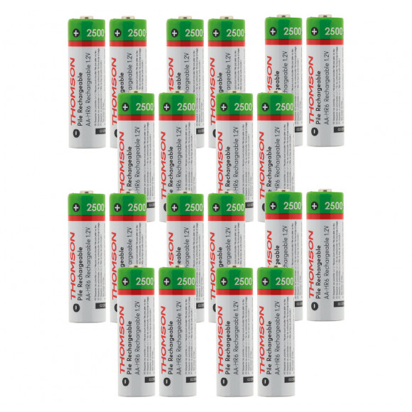 Pack De 40 Piles Rechargeables Hr06 Aa 2500 Mah - Thomson