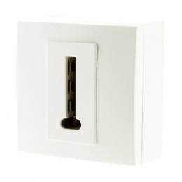 Prise Téléphone 8 Plots Saillie Blanc - Bel'vue