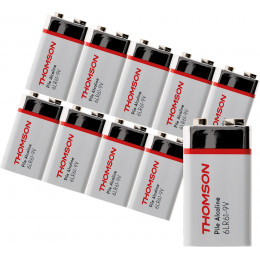 Lot De 10 Piles Alcaline 6lr61 9v - Thomson
