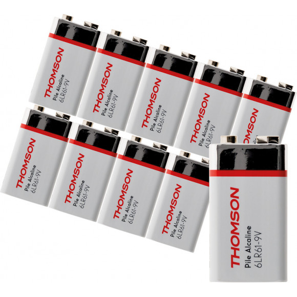 Lot De 10 Piles Alcaline 6lr61 9v - Thomson