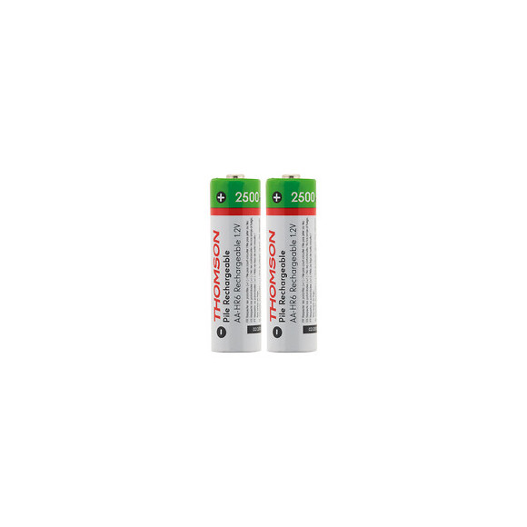 Pack 2x Piles Rechargeables Hr06 Aa 2500 Mah - Thomson