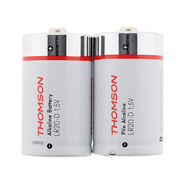 Pack 2 Piles Alcalines Lr20 D 1,5 V - Thomson