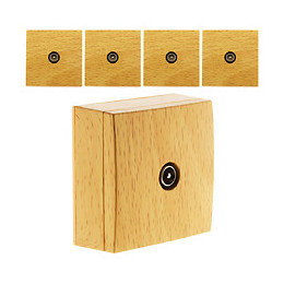 Lot De 5 Prises Tv Ø9,52 Saillie Bel'vue - Hêtre - Bel'vue