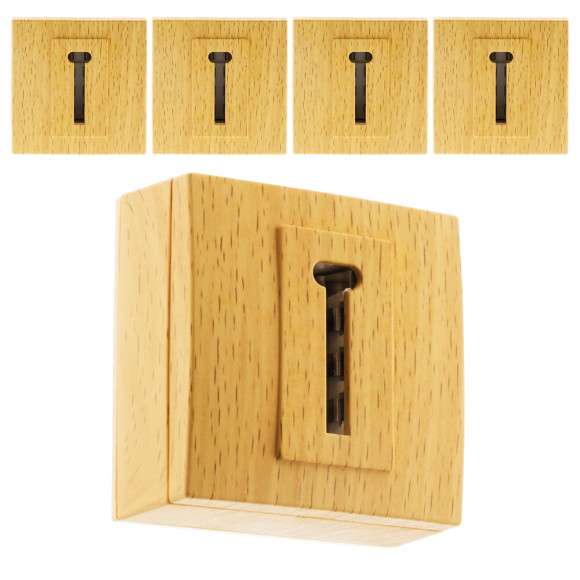 Lot De 5 Prises Téléphone 8 Plots Saillie Bel'vue - Hêtre - Bel'vue