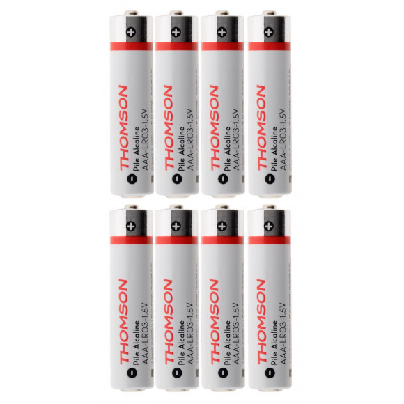 Pack 8 Piles Alcalines Lr03 Aaa 1,5 V - Thomson