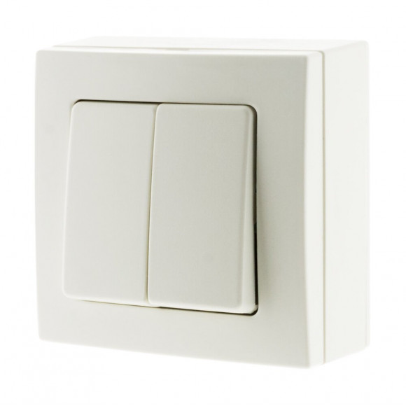 Va & Vient Double 10a Saillie Borne Auto Blanc - Bel'vue