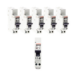 Lot De 6 Disjoncteurs À Connexions Automatiques Ph+n - 32a Nf - Thomson
