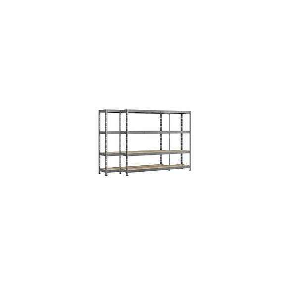 Lot De 2 Étagères Rack - 4 Plateaux - 220 X 60 Cm - Charge Lourde