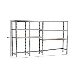 Concept Rangement De Garage - Longueur 290 Cm - 9 Plateaux
