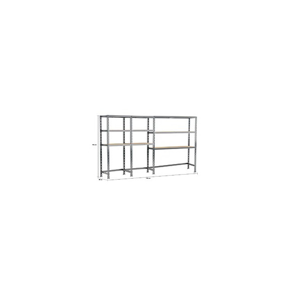 Concept Rangement De Garage - Longueur 290 Cm - 9 Plateaux