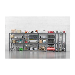 Concept Rangement De Garage Modulö - Longueur 605 Cm - 24 Plateaux