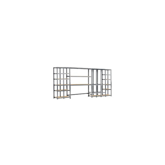Concept Rangement De Garage Modulö - Longueur 405 Cm - 21 Plateaux