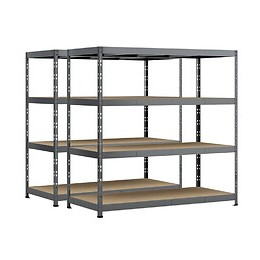 Lot De 2 Étagères Rack - 4 Plateaux - 220 X 80 Cm - Charge Lourde
