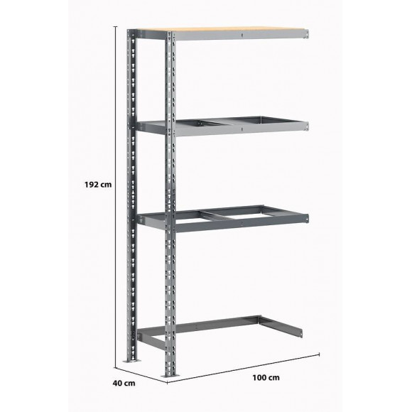 Extension Étagère Charge Lourde - L. 100 Cm - Pour Pneumatique
