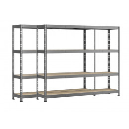 Lot De 2 Étagères Rack - 4 Plateaux - 220 X 60 Cm - Charge Lourde
