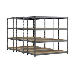 Lot De 3 Étagères Rack - 4 Plateaux - 220 X 80 Cm - Charge Lourde