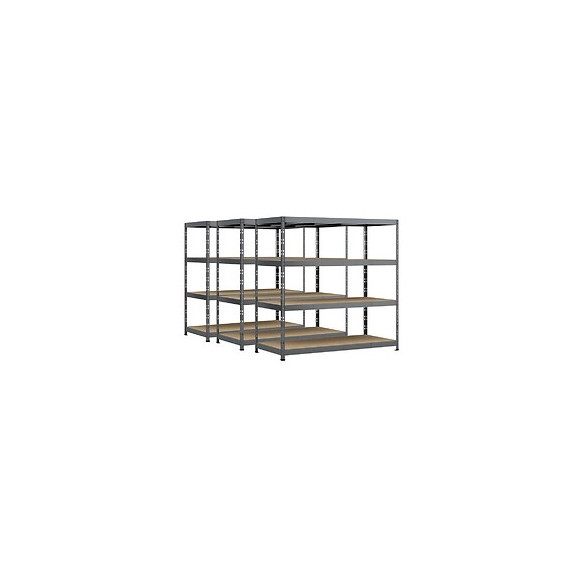 Lot De 3 Étagères Rack - 4 Plateaux - 220 X 80 Cm - Charge Lourde