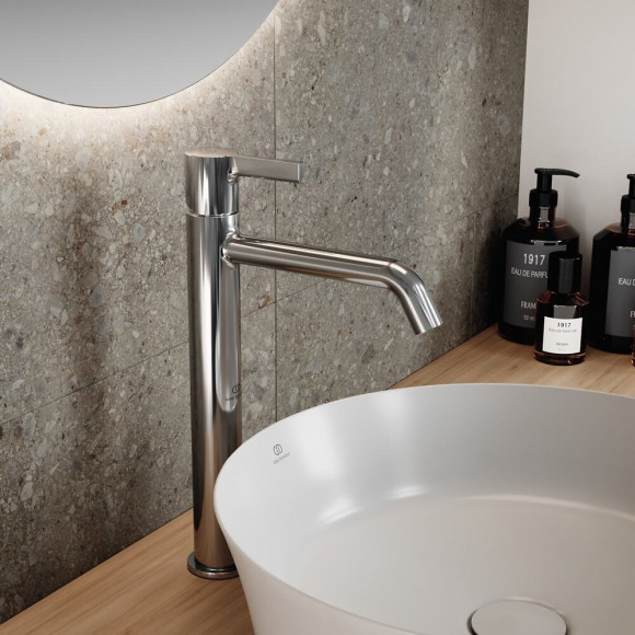 Ideal Standard Mitigeur Lavabo Réhaussé Sans Tirette Sans Vidage Joy Couleur, Chrome