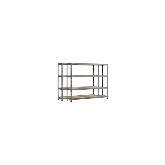 Lot De 2 Étagères Rack - 4 Plateaux - 220 X 50 Cm - Charge Lourde