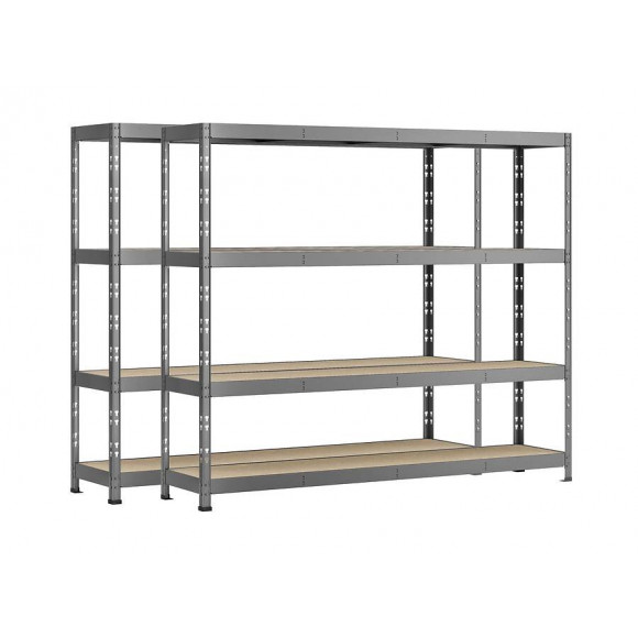 Lot De 2 Étagères Rack - 4 Plateaux - 220 X 50 Cm - Charge Lourde