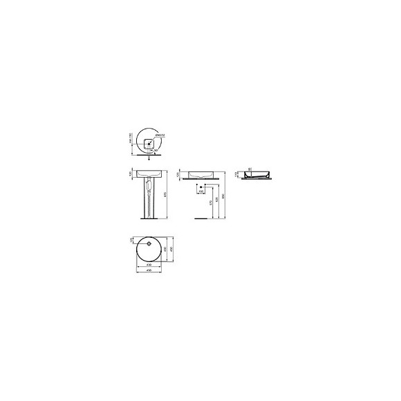 Idéal Standard Pack Vasque À Poser Ronde Conca 45 Cm Blanche + Mitigeur Lavabo Réhaussé Tesi Chrome