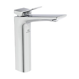 Idéal Standard Pack Vasque À Poser Rectangulaire Conca 60 Cm Blanche + Mitigeur Lavabo Réhaussé Conca Couleur, Chrome