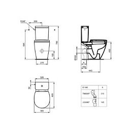 Ideal Standard Wc À Poser Compact Connect Space + Abattant