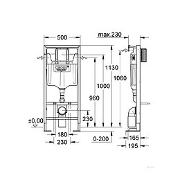 Ideal Standard Pack Wc Suspendu Compact Connect Space + Abattant + Plaque + Bâti Grohe, Blanc Alpin