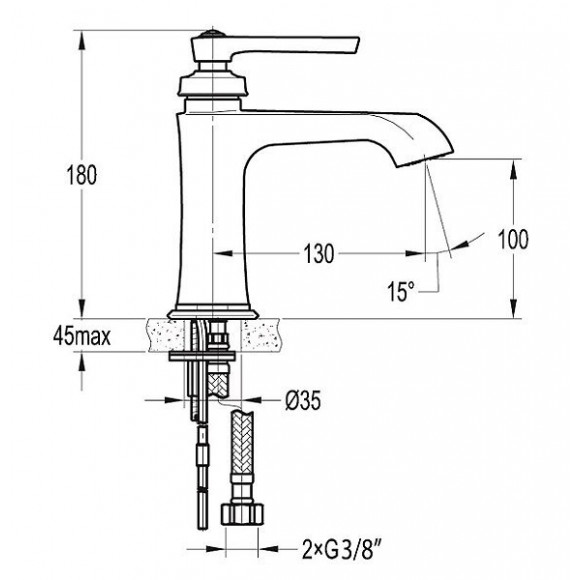 Paini - Mitigeur De Lavabo Ladys 100, Auburn