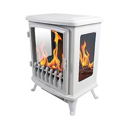 Cheminée Électrique "fire Glass" - Blanche