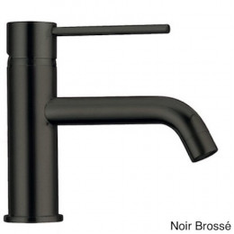 Paini - Mitigeur Lavabo Bec Long Avec Vidage , Noir Brosse