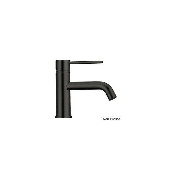 Paini - Mitigeur Lavabo Bec Long Avec Vidage , Noir Brosse